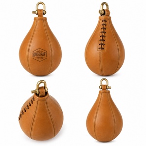 Pelota de Boxeo Inflable de Cuero Personalizada a Precio de Fábrica, Pelota de Velocidad y Reflejos para Entrenamiento de MMA, Montada en Soporte Giratorio, Servicios OEM y ODM - Product Image 1