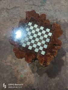 Offre Spéciale – Ensemble d'échecs d'extérieur en bois, design 100 % original, forme naturelle, exclusif, exotique et minimaliste - Product Image 4