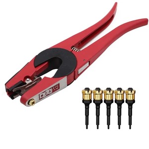 Alicates prácticos para etiquetas de oreja de animales de granja, para vacas y cabras, con agujas de repuesto, pinzas, aplicador metálico de etiquetas de oreja para ganado. - Product Image 2