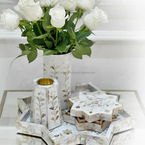 Royal Zahra <b>Bukhoor</b> Ensemble premium resin incense set with bone inalys detailing and elegant handcrafted tray - Product Image 3