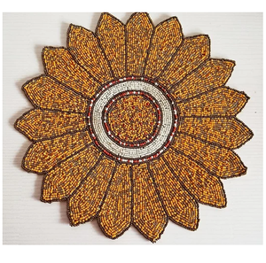 <b>Beaded</b> Charger Mats Pads Hot Sale <b>Placemats</b> Crafts Eco-Friendly Handmade Embroidery <b>Beaded</b> <b>Placemats</b> Customized Sale - Product Image 4