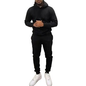 Men's Winter Casual <b>Jogger</b> Set 100% Polyester Knitted Fabric Embroidery Heat-Transfer Printing <b>Oversized</b> Sweatpants Hoodie Set - Product Image 3