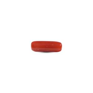 Natural Red Coral Loose Gemstone 7.3 Carat Oval Cabochon for Fine Jewelry - Product Image 2