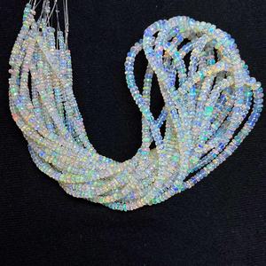 Haute qualité 3mm 4mm 5mm éthiopien Welo opale Rondelle perles brins pour la fabrication de bijoux à bricoler soi-même prix de gros du fournisseur - Product Image 4