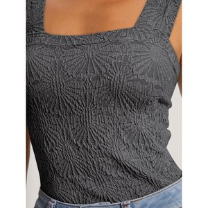 2025 mujer moda verano 2025 camiseta sin mangas cuello cuadrado Crop Top sin mangas Cami perfecto traje de vacaciones moda Y2K ropa - Product Image 1