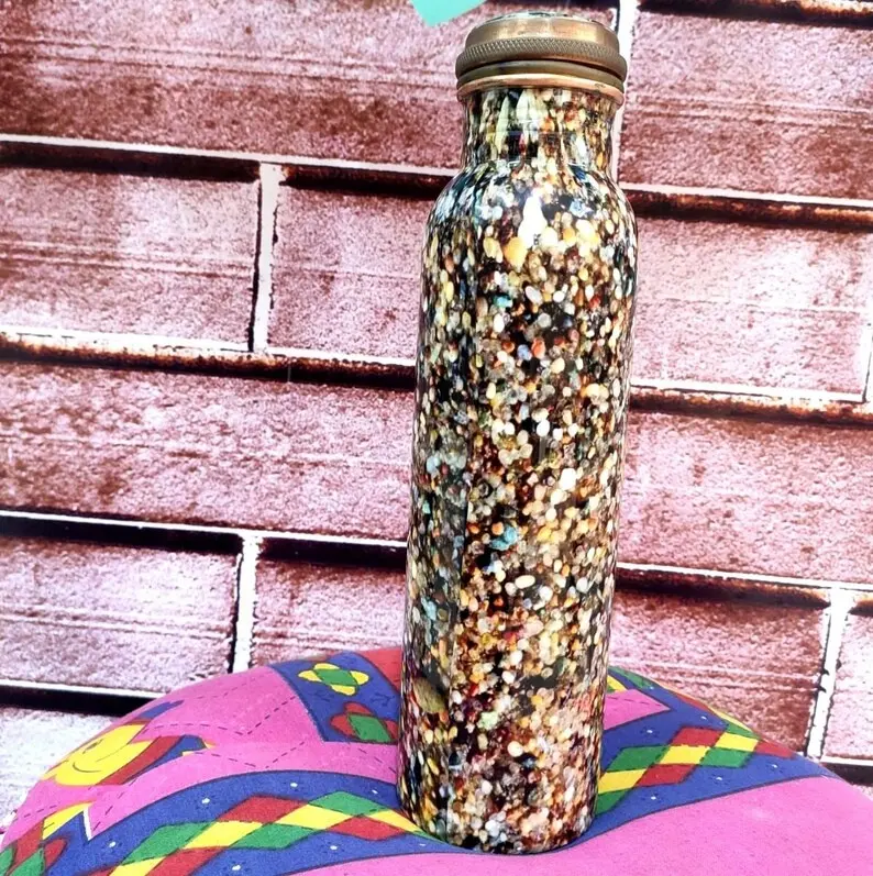 Bouteille en cuivre pur ayurvédique anti-fuite hautement polie pour bouteille d'usure de boisson pour l'exportation mondiale depuis l'Inde par LUXURY CRAFTS