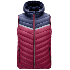Winter Waterproof Puffer <b>Vest</b> for <b>Men</b> Unisex Zipper Polyester/Nylon Shell Filled Custom Front Logo Casual Outerwear - Product Image 3