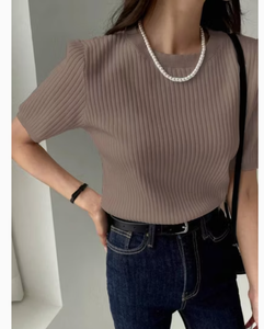 เสื้อยืดแขนสั้นผู้หญิงมีสไตล์ สวมใส่สบายทุกฤดูกาล - Product Image 6