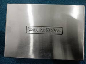 Kit de 50 forets coniques pour implants dentaires, instruments manuels en acier inoxydable, clé, jauge de profondeur, plusieurs couleurs, réutilisable - Product Image 3