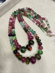 Perles rondes lisses en tourmaline multi-tons 8-20 mm, brins de 20 pouces, pierres précieuses naturelles pour la création de bijoux à prix de gros - Product Image 5