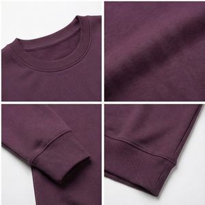 Sudadera de cuello redondo de gran tamaño de manga larga con logotipo personalizado para mujer, venta al por mayor, sudadera con hombros caídos, sudadera de algodón para mujer - Product Image 4