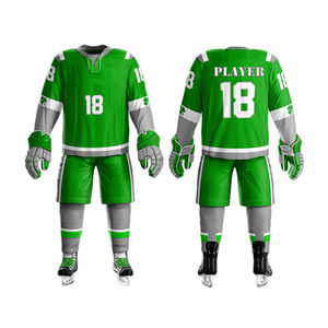 ชุดฮอกกี้น้ำแข็งสั่งทำพิเศษ ผ้าโพลีเอสเตอร์ 100% แห้งเร็ว ระบายอากาศได้ดี สำหรับผู้ใหญ่ทุกเพศ บริการ OEM ชุดกีฬาแฟชั่นทันสมัย สไตล์โดดเด่น - Product Image 4