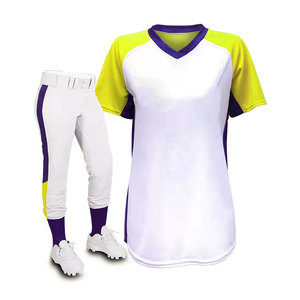 Uniforme de softball pour femmes adultes en tissu polyester léger et respirant, idéal pour les séances d'entraînement et les tenues décontractées - Product Image 2