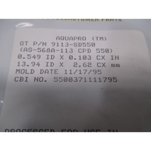 Chemraz 9113-SD550 Oring AS-568A-113 CPD 550, 113737 - Équipements et pièces semi-conductrices d'occasion fiables à l'échelle mondiale - Product Image 1