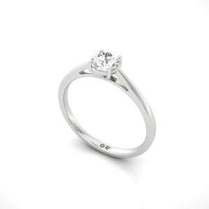 Bague de fiançailles classique solitaire en diamant CVD cultivé en laboratoire, plaquée or 10 carats, élégante alliance pour femme - Product Image 1