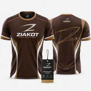 ZIAKOT industry New design Men's Custom Black Orange-Black Performance <b>T</b>-<b>Shirt</b> - Product Image 2