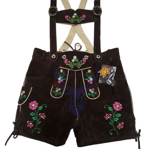 Shorts en cuir bavarois personnalisés pour hommes, style décontracté, anti-plis, origine Pakistan, pour l'Oktoberfest - Product Image 1