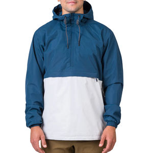 Chaqueta cortavientos de invierno para hombre con capucha, 100% nailon, cremallera completa, transpirable, ligera, para entrenamiento de alto rendimiento - Product Image 1