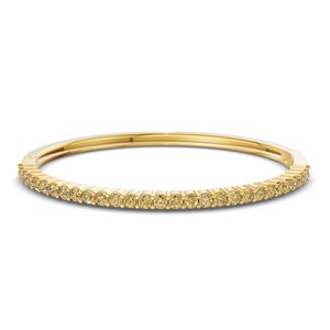 Trendy 14k Gold Made <b>Bangle</b> <b>Bracelet</b> Comes With Brilliant Round Cut Embrace Lemon Yellow Lab Grown Diamond (1 Ct. Tw.) <b>Bracelet</b> - Product Image 1
