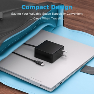 Adaptateur secteur USB C compact 65W, <span class=keywords><strong>chargeur</strong></span> mural rapide PD Type C compatible avec MacBook, <span class=keywords><strong>Dell</strong></span>, Lenovo, HP, Acer, iPhone - Product Image 3