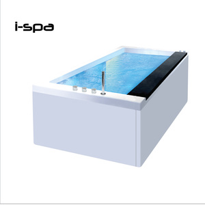 Bañera Rectangular de Acrílico I-Spa de 1.7m, Diseño Moderno con Hidromasaje y Aire Comprimido, Luz de Colores Controlada por Computadora - Product Image 4
