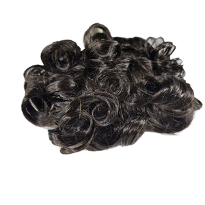 Tupé de pelo Remy indio duradero para hombres de 8X10 ", prótesis capilar de inyección de PU 120%, textura recta de densidad ligera media - Product Image 1