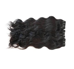 Extensions de cheveux naturels à clipser, Remy indien, double trame machine, ondulation naturelle, noir, 100g, cheveux indiens bruts non traités chimiquement - Product Image 3