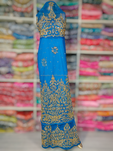 Tissu George indien fait main de qualité supérieure pour les robes de mariage nigérianes et les robes de soirée pour femmes africaines - Product Image 2