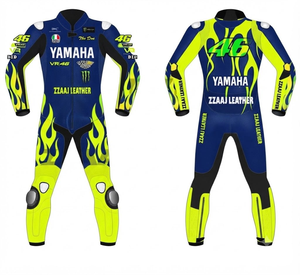 Combinaison de moto unisexe Premium Khaksar à manches longues toutes saisons avec protections CE approuvées - Product Image 1