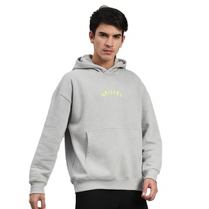 Sudadera con Capucha para Hombre, Personalizada, Color Gris Acero, Logotipo Frontal, Estampado Completo en la Espalda, Tejido de Felpa, 100% Algodón Ecológico, para Invierno - Product Image 3