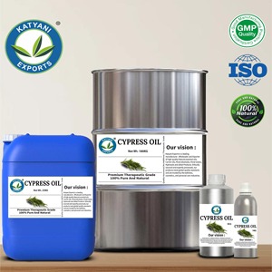 Aceite esencial de ciprés de primera calidad (Cupressus sempervirens) destilado al vapor, formulación cosmética por Katyani Exports - Product Image 2