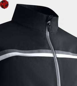 <b>Mens</b> Lightweight <b>Track</b> <b>Jacket</b> Full Zip Sports Wind <b>Jacket</b> Reflective Stripe Regular Fit for Autumn Winter Waterproof <b>Jacket</b> - Product Image 3