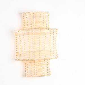 Delightful Handmade Rattan Wall <b>Sconce</b> <b>Light</b> Eco Friendly Woven Bamboo Lamp For Bedroom Living Room Hotel Decor - Product Image 1