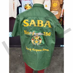 Camisa de Trabajo de Manga Corta para Hombre, Bordada Personalizada, Casual, con Botones y Bolsillos - Product Image 5