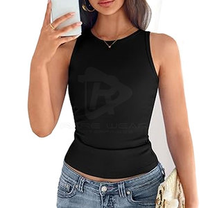Camiseta sin Mangas para Mujer, Tejido de Algodón Transpirable, Material de Algodón Suave, Uso Diario, Servicio de Producción de Fábrica OEM - Product Image 4