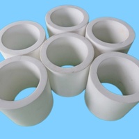 Douille à bride en PTFE usinée CNC sur mesure de précision avec dimensions extérieures, intérieures et épaisseur personnalisées
