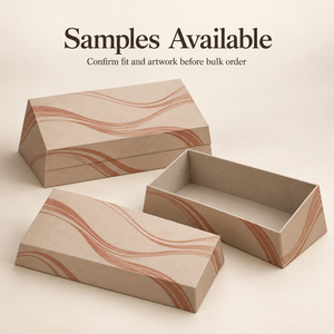 Caja de Papel Trapezoidal Personalizada con Diseño de Olas de Arena para Muestras de Cuidado de la Piel, Empaque con Logotipo OEM - Product Image 6