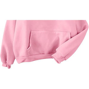 ชุดเดรสสเวตเชิ้ตผ้าฟลีซสำหรับผู้หญิงแบบสั่งทำพิเศษสำหรับฤดูหนาว ผ้าฝ้าย 100% ระบายอากาศได้ดี กันลม เป็นมิตรกับสิ่งแวดล้อม ทรงโอเวอร์ไซส์  แบบมีฮู้ด  ลายนูน - Product Image 3