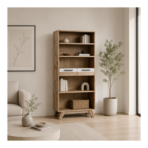 Elegant Wooden Bookcase <b>Display</b> Shelf Storage <b>Cabinet</b> For Living Room Study Office Bedroom Custom Furniture Factory - Product Image 1