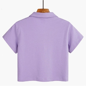 Camisas polo de manga corta para mujer con botones frontales, acabado suave y ligero, camisas polo para mujer. - Product Image 2