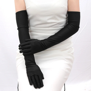 2025 Women Long Finger Elbow Sun Protection Gloves Evening <b>Party</b> <b>Prom</b> Costume Adult Fashion Accessories Black Red White Mittens - Product Image 4