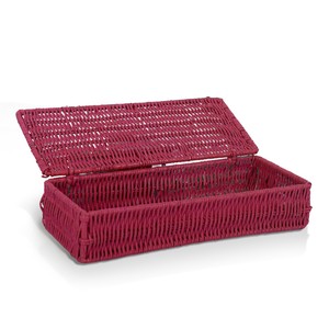 Weave rattan basket <b>containers</b> storage <b>box</b> with lid functional boxes eco friendly lidded baskets - Product Image 1