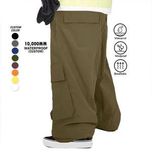 Pantalones de esquí impermeables personalizados de 10,000 mm para hombre, cortavientos, transpirables, holgados, tipo cargo, para snowboard, ropa deportiva de invierno para exteriores - Product Image 4