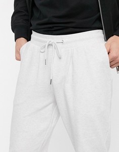 Men's <b>White</b> Cotton Sweatpants Elastic Waist Drawstring Casual <b>Joggers</b> With Side Pockets Autumn Wear - Product Image 3