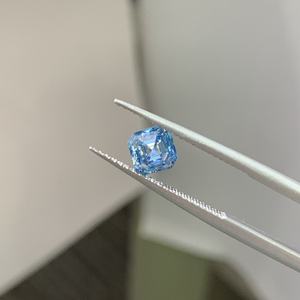 Diamante Cultivado en Laboratorio HPHT CVD de Corte Asscher Azul Intenso de 1.08ct, Certificado IGI, Claridad VS, para Joyería, Perforado con Láser - Product Image 1