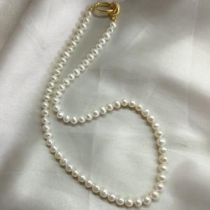 Collar de Perlas de Agua Dulce Redondas Jóvenes de Alta Calidad de 5-6 mm, Cuentas Casi Limpias, Sin Núcleo - Product Image 4