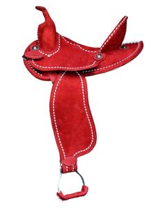 Venta caliente verde azulado con blanco Buckstitch caballo cuero Western Show barril carreras caballo sillín portátil equitación multicolor - Product Image 6