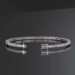 Lab Grown round Diamond Tennis Bracelet for Women & <b>Men</b> 14k Solid Gold Emerald Diamond Bracelet Diamond Bracelets & <b>Bangles</b> - Product Image 2