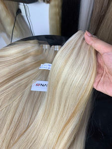 Cheveux bruts humains vietnamiens Extensions de cheveux en trame comprenant une dentelle frontale et une fermeture HD 50cm Couleur piano et ombre - Product Image 4