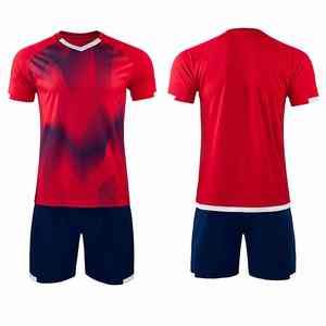 Ensemble de maillots de football pour hommes au design tendance, 100% polyester, impression par sublimation, col en V, séchage rapide et antibactérien - Product Image 6